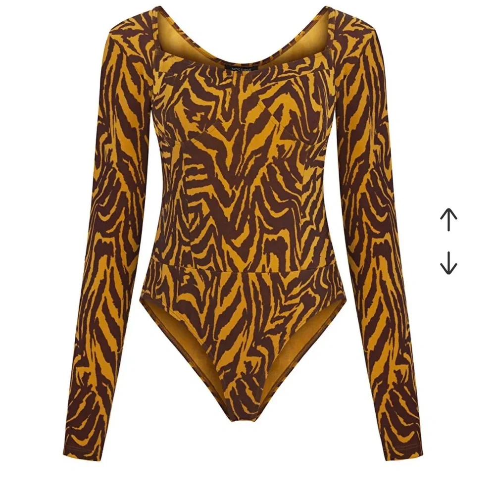 Nocturne tiger print long sleeve bodysuit - Picture 3 of 10